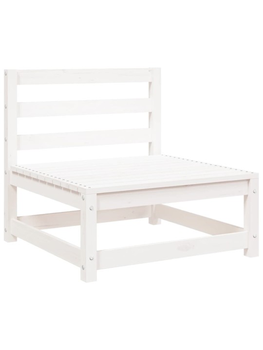 Sodo sofos dalys, 3vnt., baltos, 70x70x67cm, pušis, be porankių