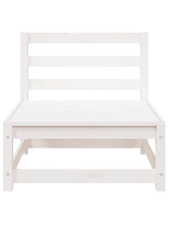 Sodo sofos dalys, 3vnt., baltos, 70x70x67cm, pušis, be porankių