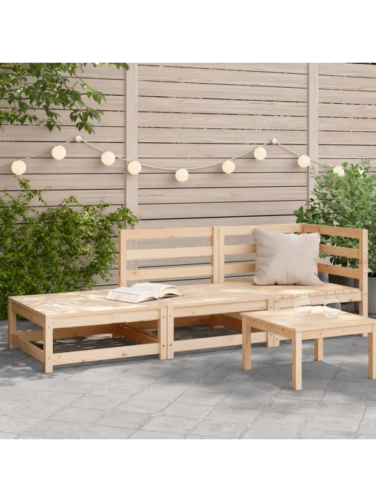 Dvivietė sodo sofa su pakoja, pušies medienos masyvas