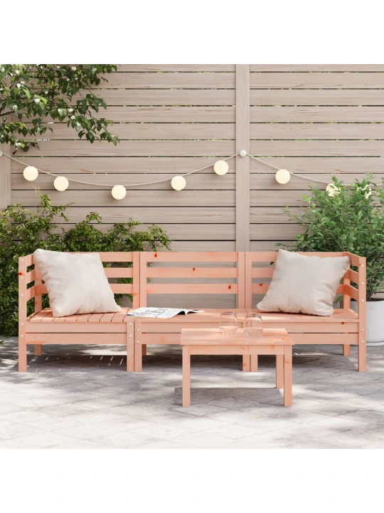 Trivietė sodo sofa, douglas eglės medienos masyvas