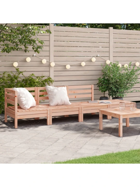 Keturvietė sodo sofa, douglas eglės medienos masyvas
