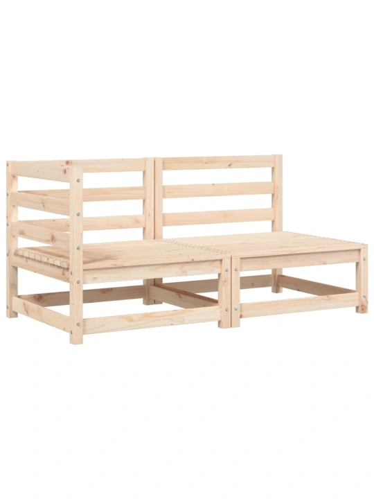 Dvivietė sodo sofa su pagalvėlėmis, pušies medienos masyvas