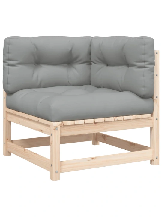 Dvivietė sodo sofa su pagalvėlėmis, pušies medienos masyvas