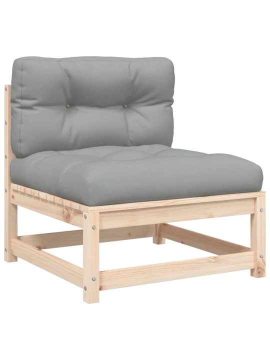 Dvivietė sodo sofa su pagalvėlėmis, pušies medienos masyvas