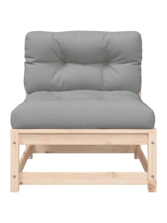 Dvivietė sodo sofa su pagalvėlėmis, pušies medienos masyvas