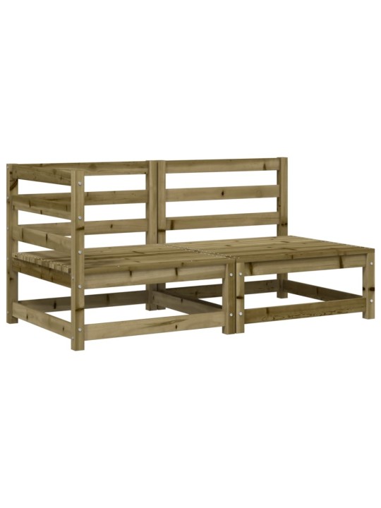 Dvivietė sodo sofa su pagalvėlėmis, impregnuota pušies mediena