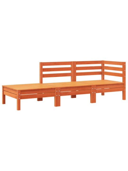 Sodo sofa su pagalvėlėmis ir pakoja, pušies medienos masyvas