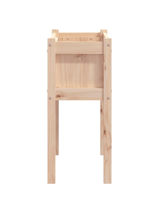 Sodo lovelis su kojelėmis, 70x31x70cm, pušies medienos masyvas