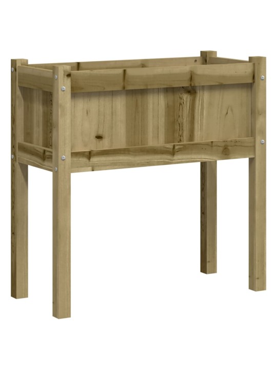 Sodo lovelis su kojelėmis, 70x31x70cm, impregnuota pušis