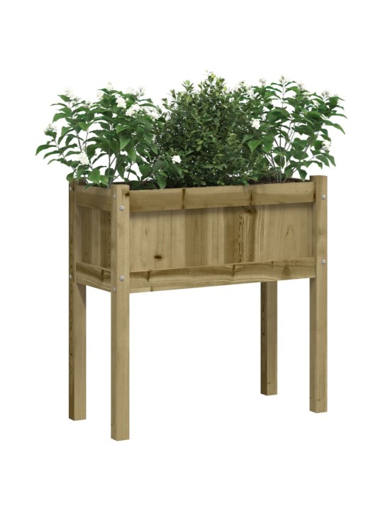 Sodo lovelis su kojelėmis, 70x31x70cm, impregnuota pušis