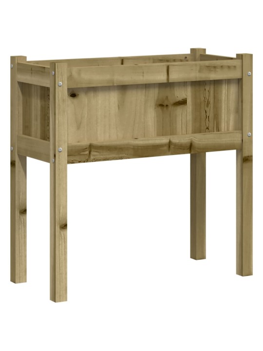 Sodo lovelis su kojelėmis, 70x31x70cm, impregnuota pušis
