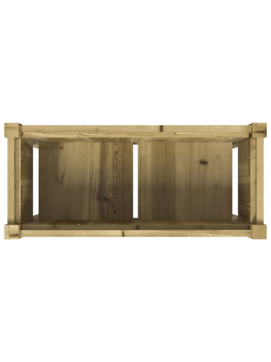 Sodo lovelis su kojelėmis, 70x31x70cm, impregnuota pušis