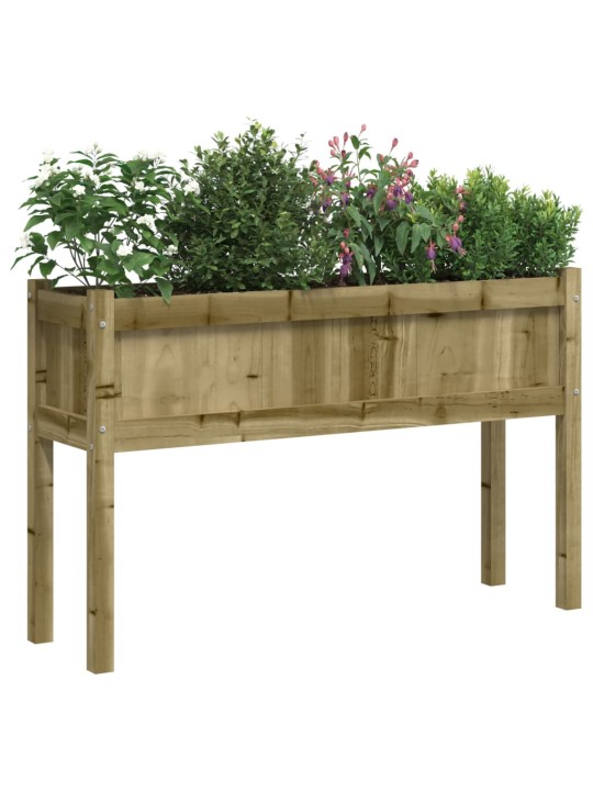 Sodo lovelis su kojelėmis, 110x31x70cm, impregnuota pušis