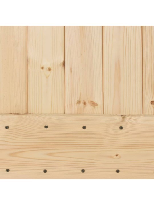 Stumdomos durys su įrangos rinkiniu, 80x210cm, pušies masyvas
