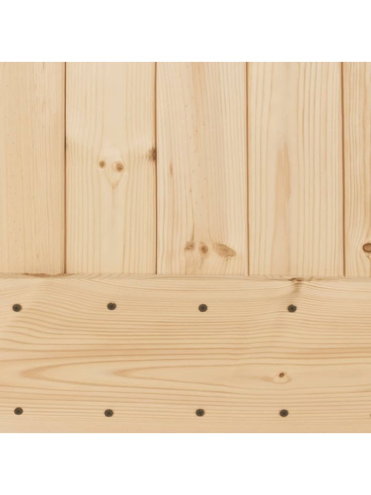 Stumdomos durys su įrangos rinkiniu, 80x210cm, pušies masyvas
