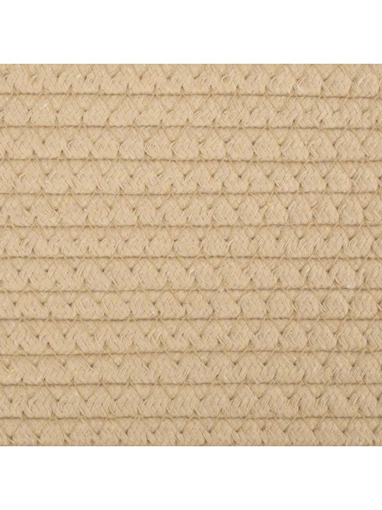 Skalbinių krepšys, smėlio ir baltos spalvos, 60x36cm, medvilnė