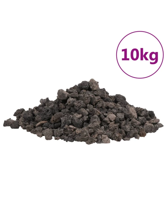 Vulkaninės uolienos, juodos spalvos, 10kg, 1–2cm