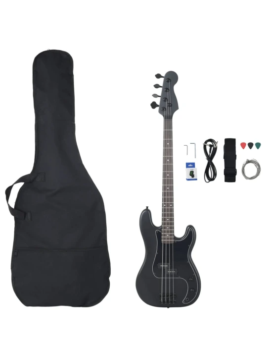 Elektrinė bosinė gitara pradedantiesiems, juoda, 4/4 46"