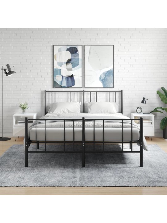 Naktinės spintelės, 2vnt., baltos, 40x35x50cm, apdirbta mediena