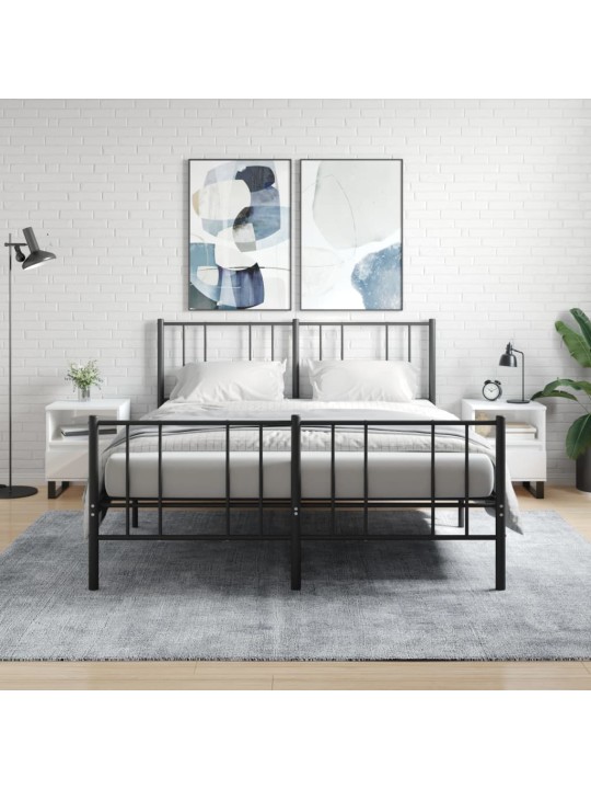 Naktinės spintelės, 2vnt., baltos, 40x35x50cm, apdirbta mediena