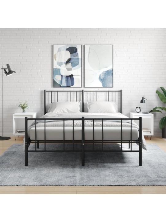 Naktinės spintelės, 2vnt., baltos, 40x35x50cm, apdirbta mediena