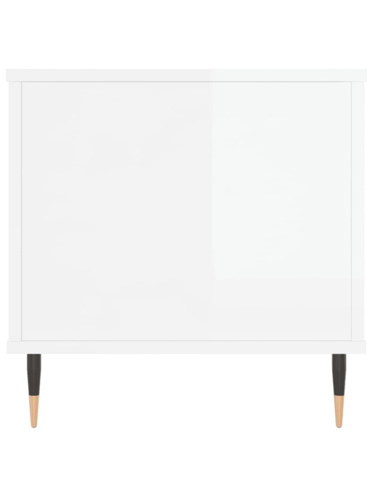 Kavos staliukas, baltas, 90x44,5x45cm, mediena, blizgus