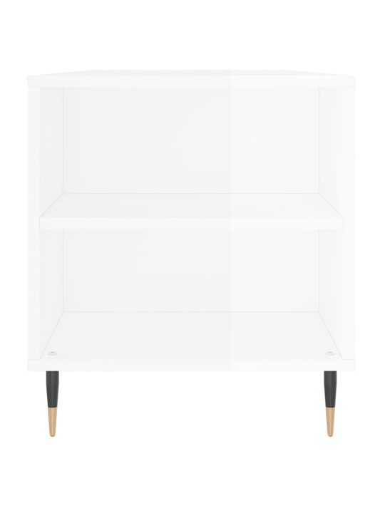 Kavos staliukas, baltas, 102x44,5x50cm, mediena, blizgus
