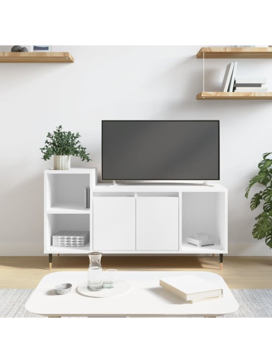 Televizoriaus spintelė, baltos spalvos, 100x35x55cm, mediena