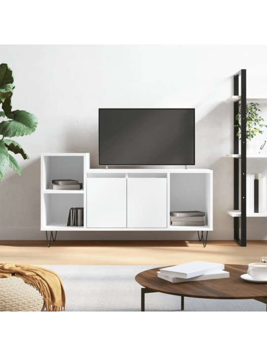 Televizoriaus spintelė, baltos spalvos, 100x35x55cm, mediena