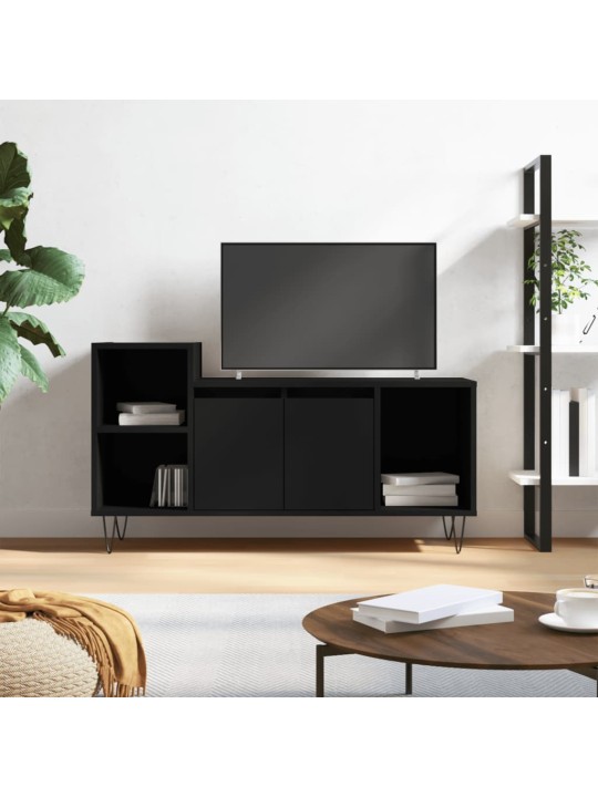 Televizoriaus spintelė, juodos spalvos, 100x35x55cm, mediena