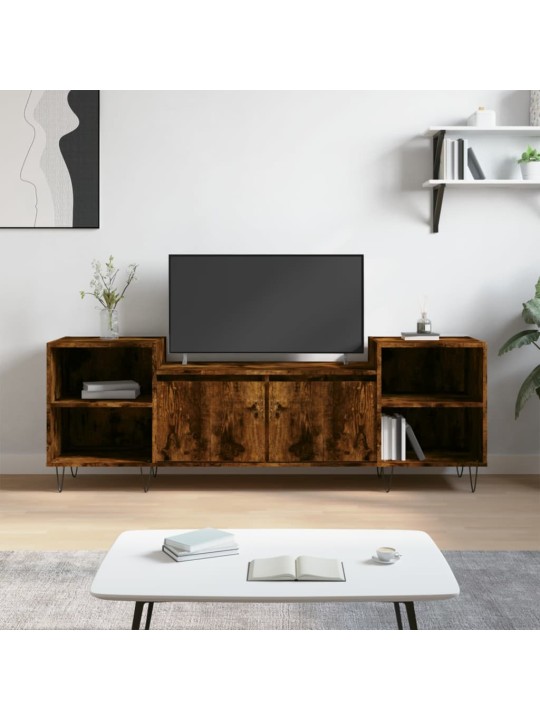 Televizoriaus spintelė, dūminio ąžuolo, 160x35x55cm, mediena