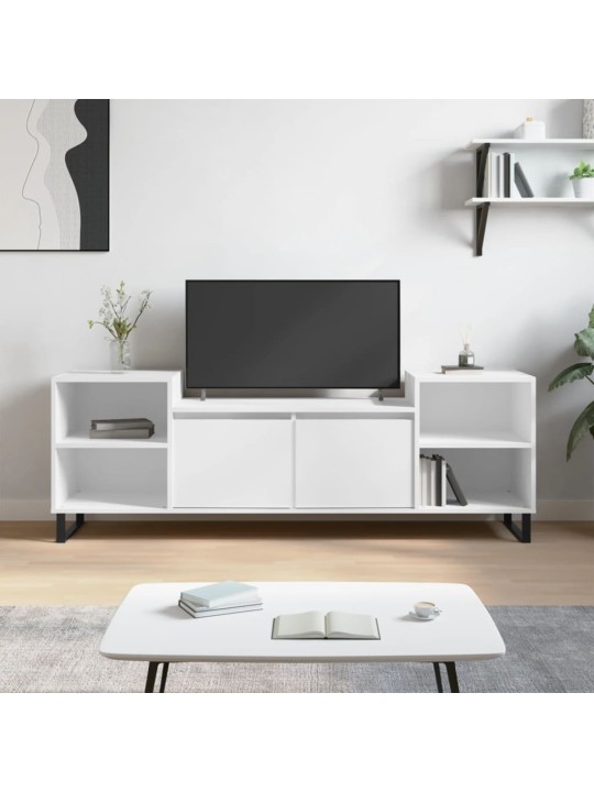 Televizoriaus spintelė, baltos spalvos, 160x35x55cm, mediena