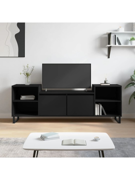 Televizoriaus spintelė, juodos spalvos, 160x35x55cm, mediena