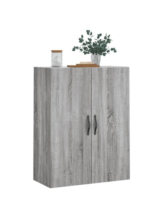 Prie sienos montuojama spintelė, pilka, 69,5x34x90cm, mediena