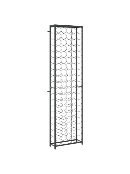 Vyno laikiklis 95 buteliams, juodas, 54x18x200cm, kalta geležis