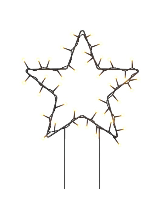 Kalėdinės dekoracijos žvaigždės su smaigais, 3vnt., 50LED, 29cm