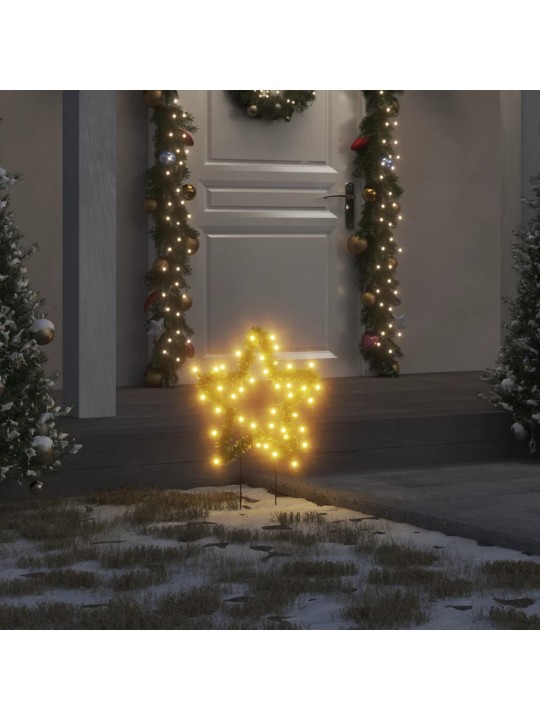 Kalėdinės dekoracijos žvaigždės su smaigais, 3vnt., 50LED, 29cm