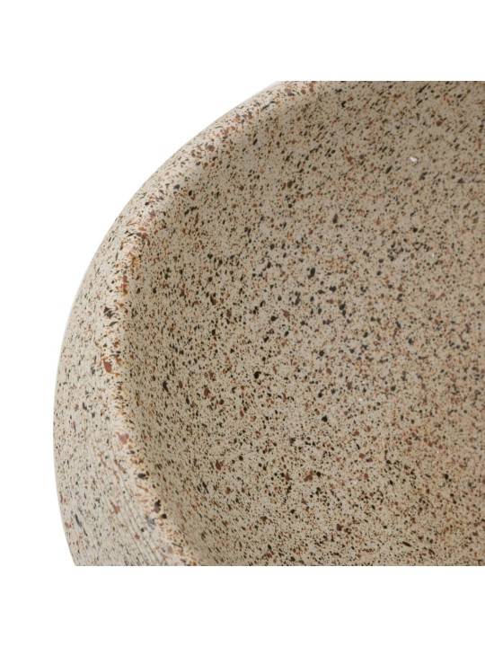 Praustuvas ant stalviršio, smėlio, 59x40x15cm, keramika, ovalus