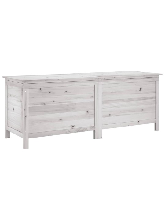 Sodo daiktadėžė, balta, 150x50x56,5cm, eglės medienos masyvas