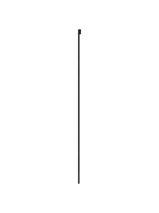 Stumdomos durys, juodos, 76x205cm, grūdintas stiklas/aliuminis