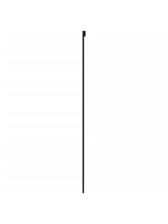 Stumdomos durys, juodos, 90x205cm, grūdintas stiklas/aliuminis
