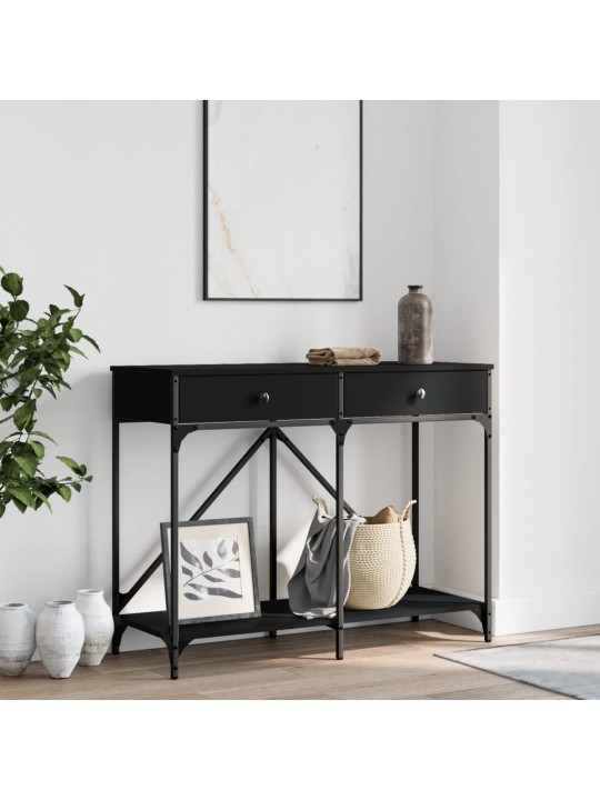 Konsolinis staliukas, juodas, 100x39x78,5cm, apdirbta mediena