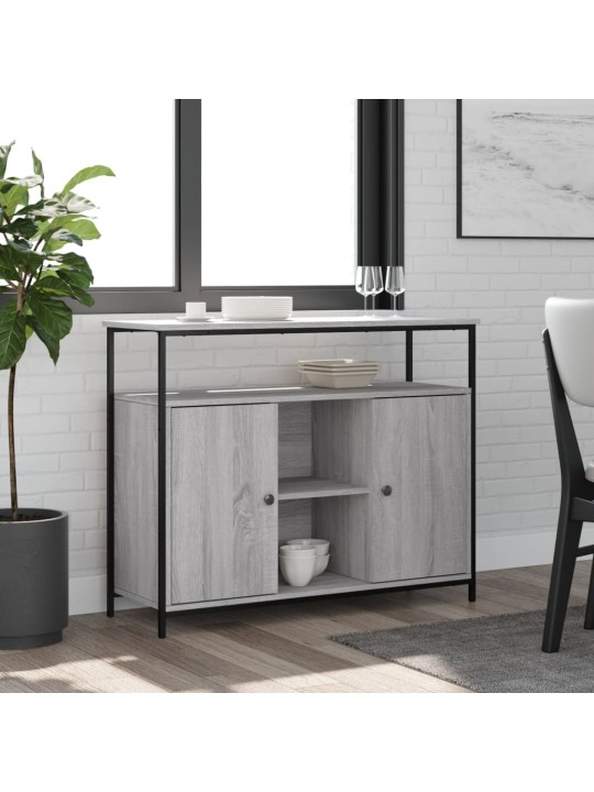 Šoninė spintelė, pilka ąžuolo, 100x35x80cm, apdirbta mediena