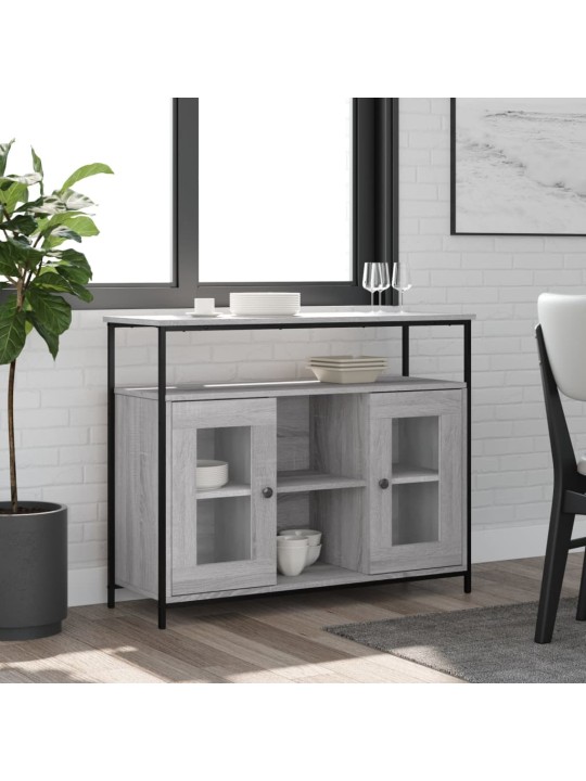 Šoninė spintelė, pilka ąžuolo, 100x35x80cm, apdirbta mediena