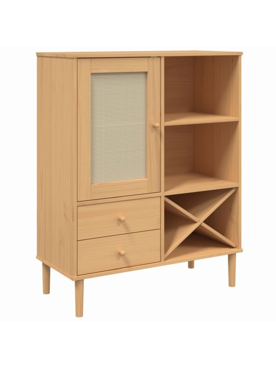 Komoda SENJA, ruda, 90x40x112cmcm, pušies masyvas