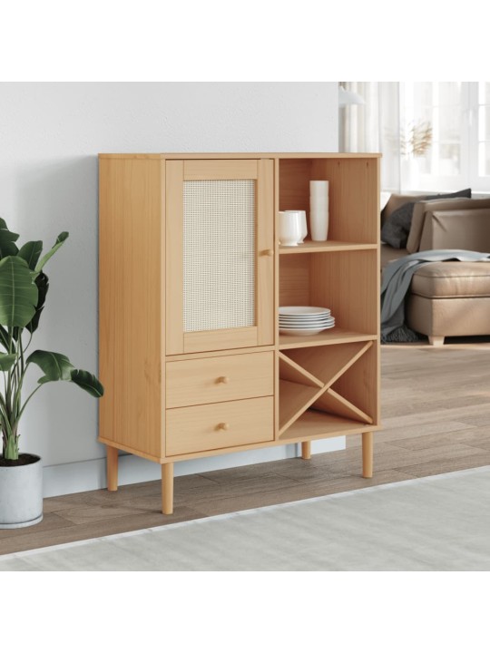Komoda SENJA, ruda, 90x40x112cmcm, pušies masyvas