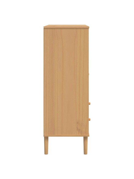 Komoda SENJA, ruda, 90x40x112cmcm, pušies masyvas