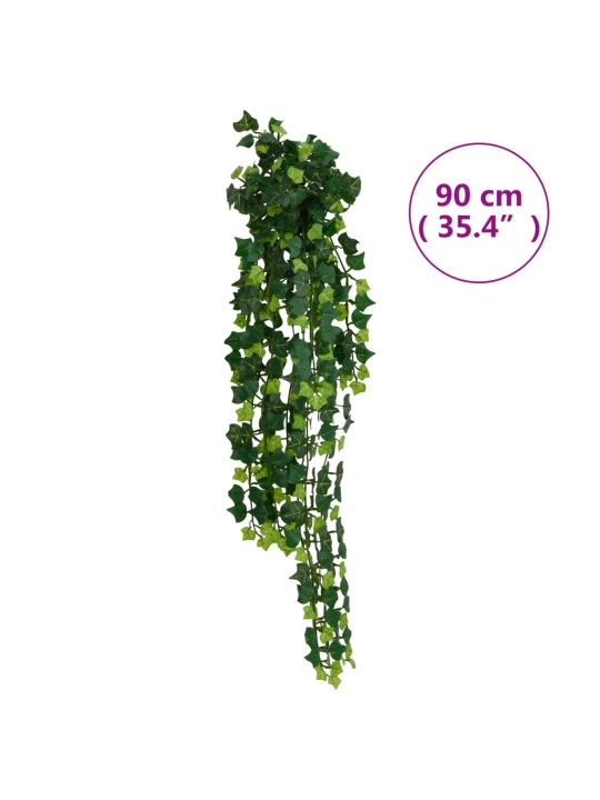 Dirbtiniai pakabinami augalai, 12vnt., žali, 90cm, 339 lapai