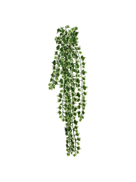 Dirbtiniai pakabinami augalai, 12vnt., žali ir balti, 90cm