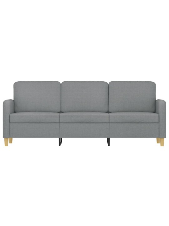 Trivietė sofa, šviesiai pilkos spalvos, 180cm, audinys